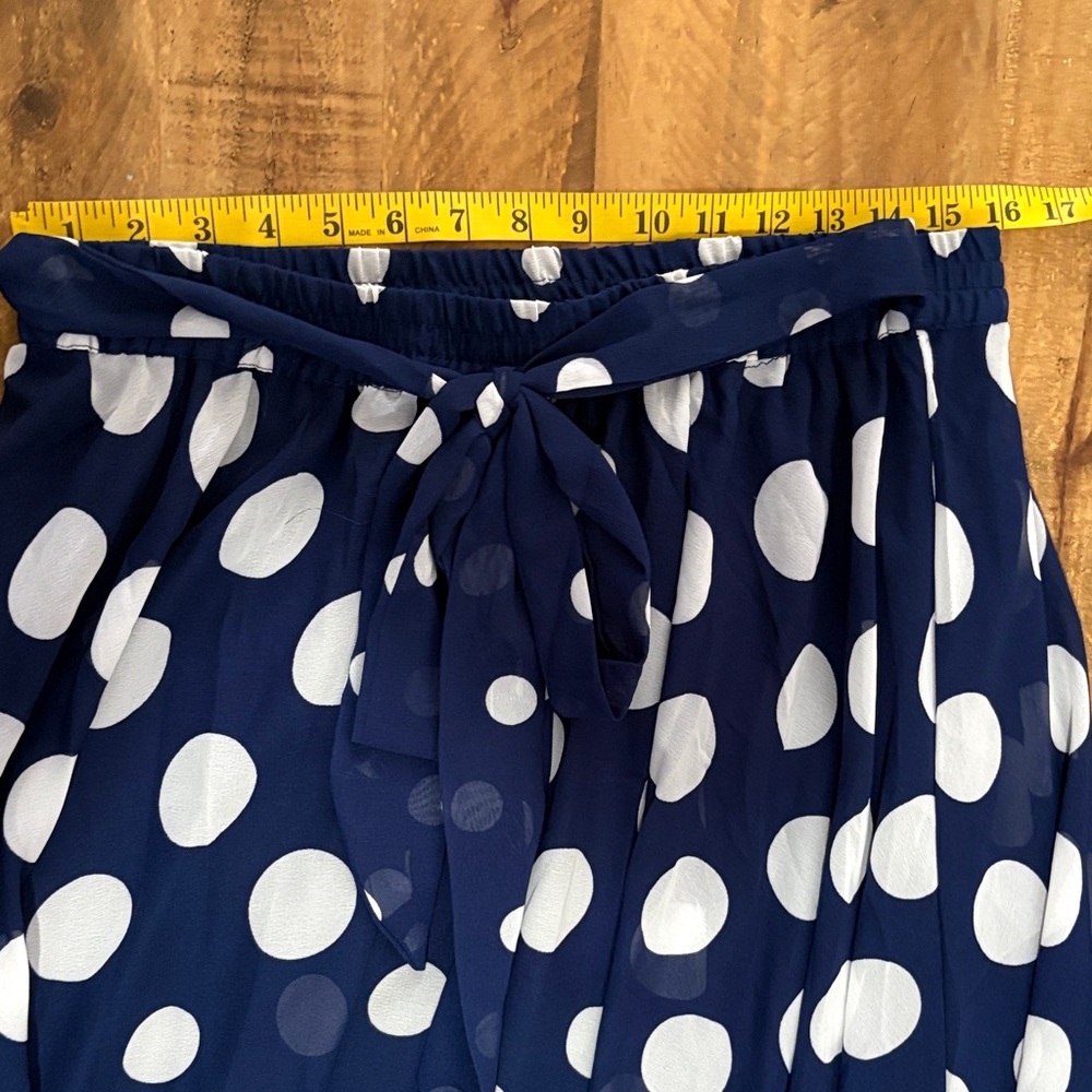 Navy Polka Dot Skirt - Picture 5 of 7